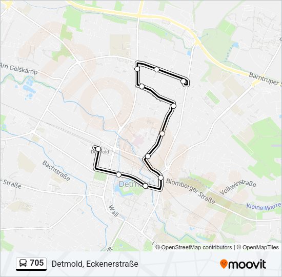 Buslinie 705 Karte