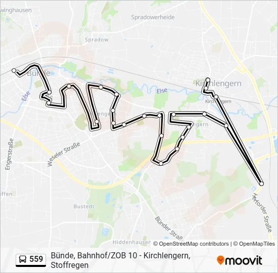 559 Bus Line Map