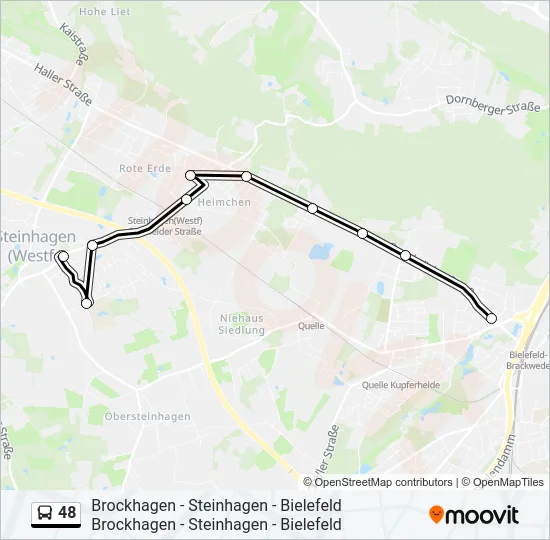 Автобус 48: карта маршрута