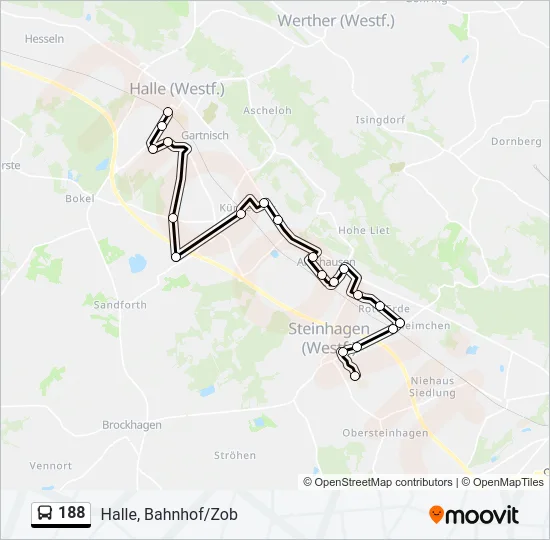 188 Bus Line Map