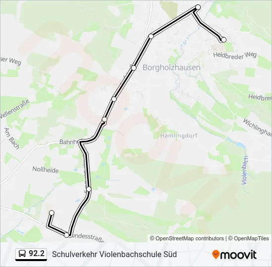 92.2 Bus Line Map