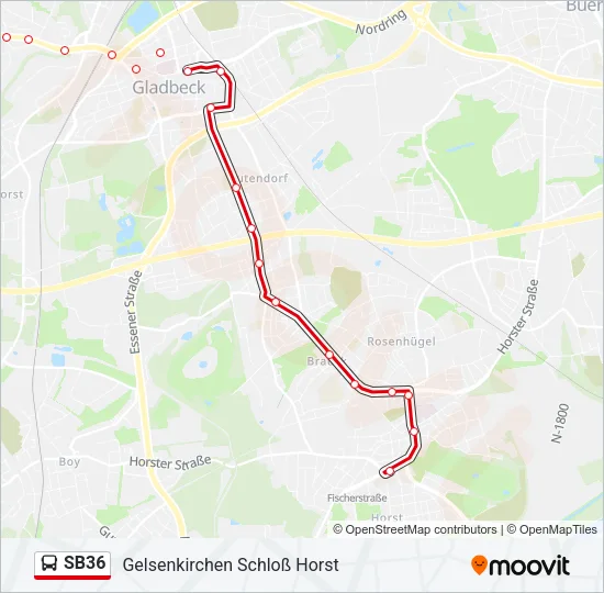 SB36 Bus Line Map