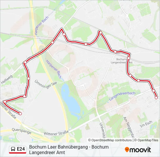 E24 Bus Line Map