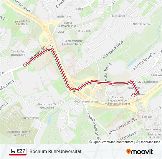 E27 Bus Line Map