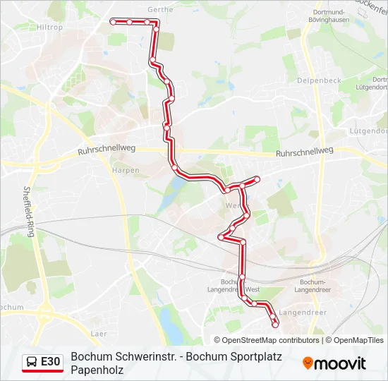 E30 Bus Line Map