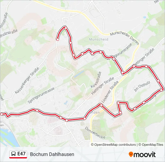 E47 Bus Line Map