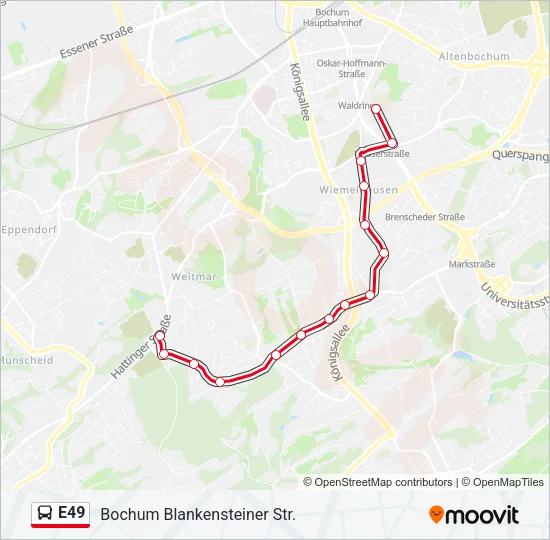 E49 Bus Line Map