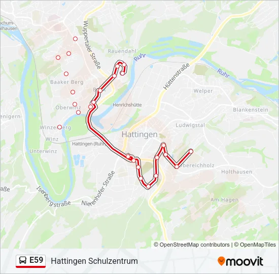 E59 Bus Line Map