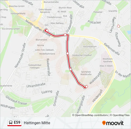 E59 Bus Line Map