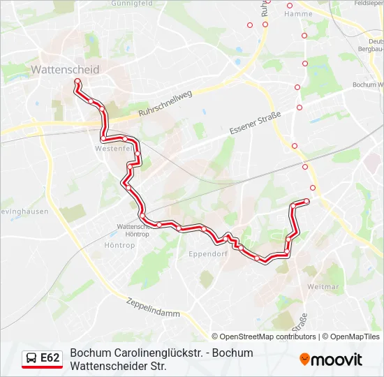 E62 Bus Line Map