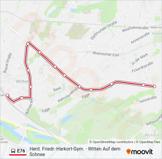 E76 Bus Line Map