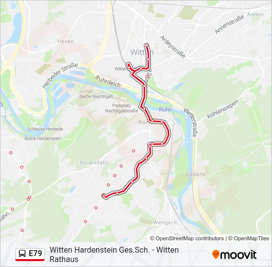 E79 Bus Line Map