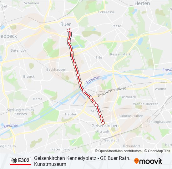 E302 subway Line Map