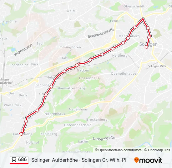 686 Bus Line Map