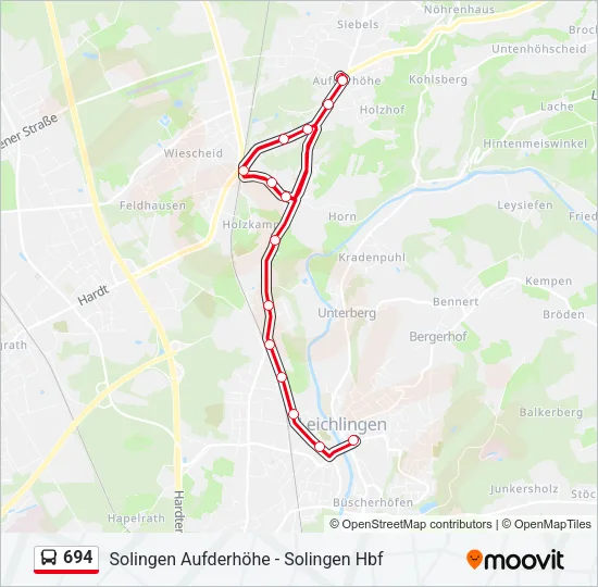 694 Bus Line Map