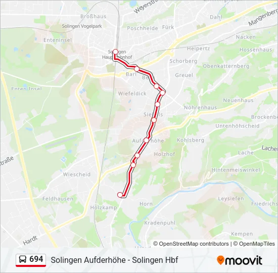 694 Bus Line Map