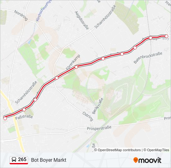 265 bus Line Map