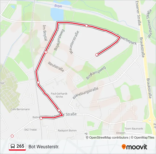265 Bus Line Map