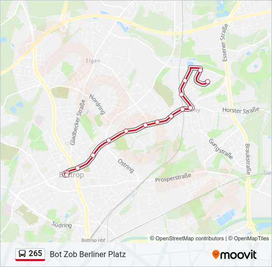 265 Bus Line Map