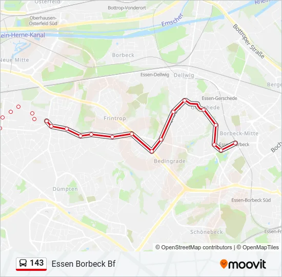 143 Bus Line Map
