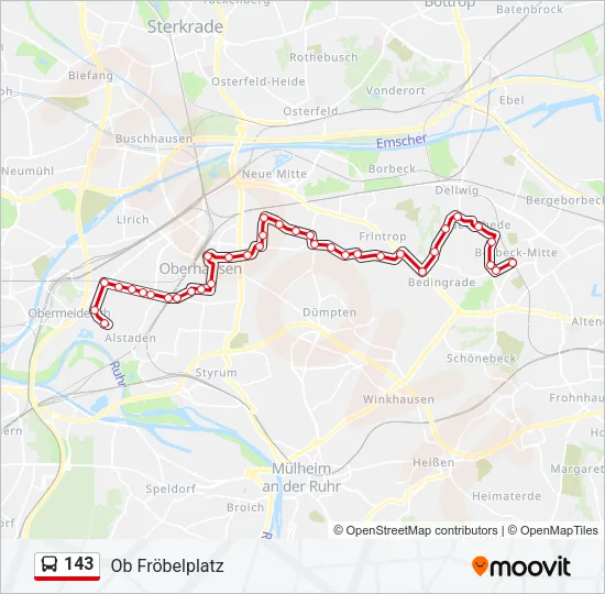 143 Bus Line Map