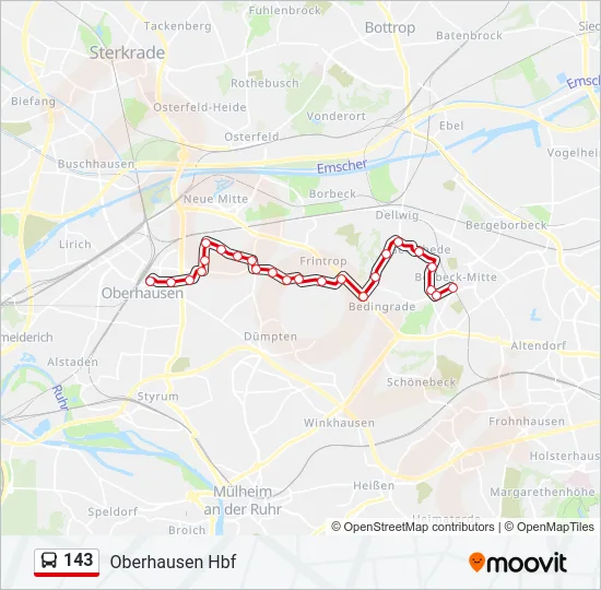 143 Bus Line Map