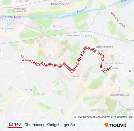 143 Bus Line Map