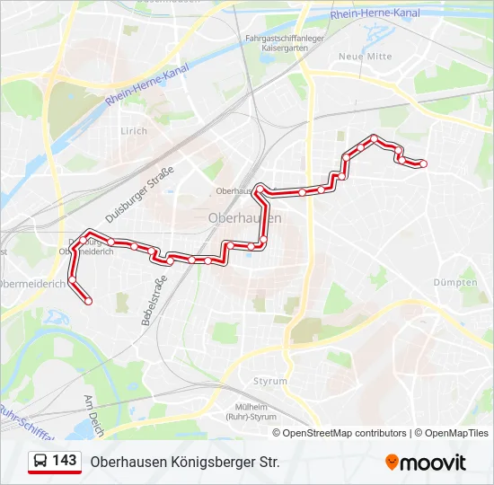 143 Bus Line Map