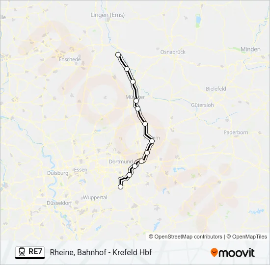 RE7 Train Line Map