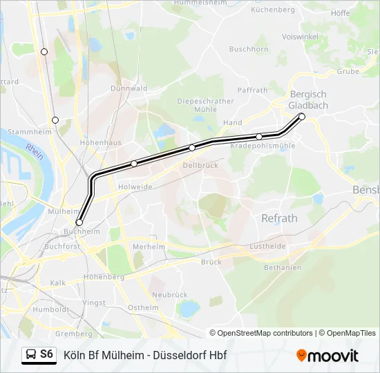 S6 Bus Line Map