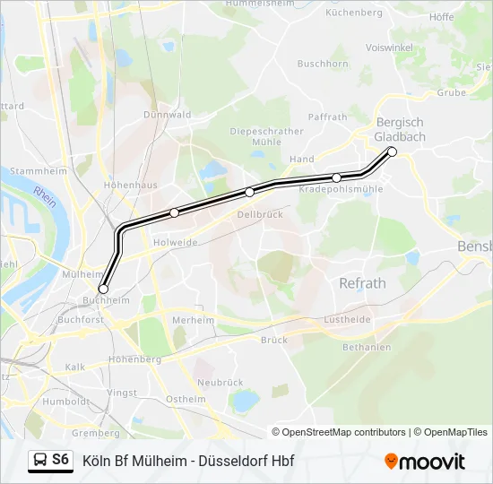 S6 Bus Line Map