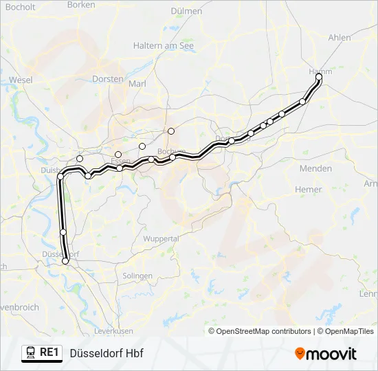 RE1 Bus Line Map