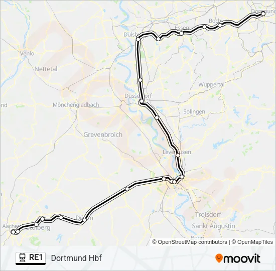 RE1 Bus Line Map