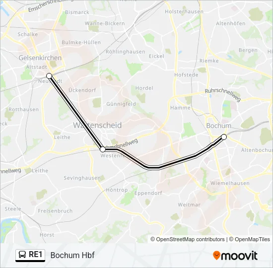 RE1 Bus Line Map