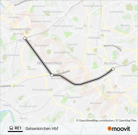 RE1 Bus Line Map