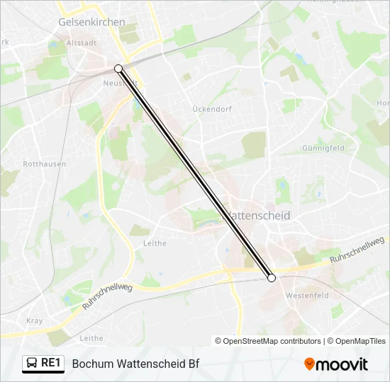 RE1 Bus Line Map