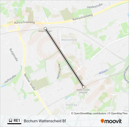 RE1 Bus Line Map