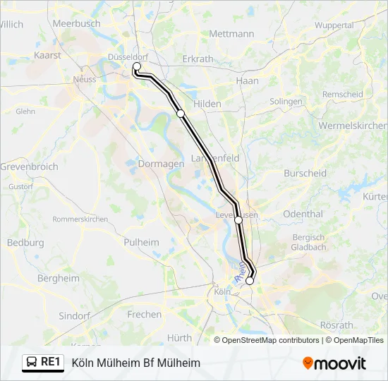 RE1 Bus Line Map