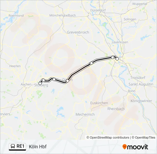 RE1 Bus Line Map