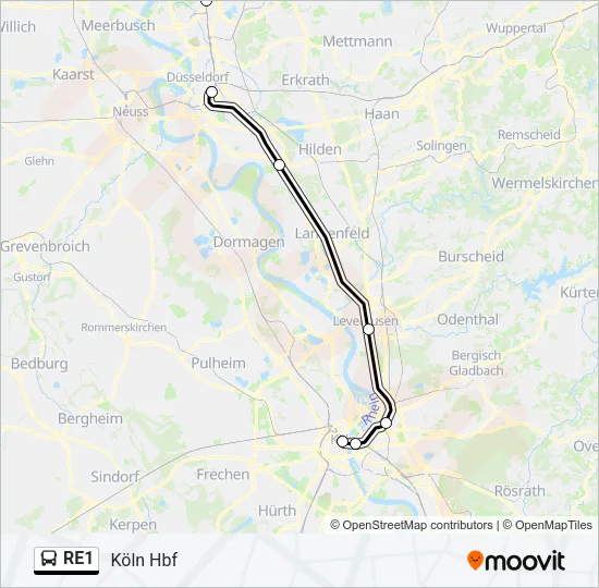 RE1 Bus Line Map