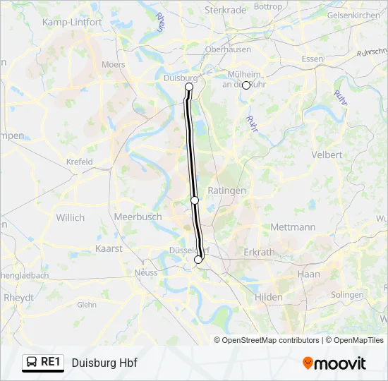 RE1 Bus Line Map