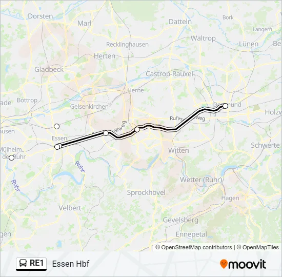 RE1 Bus Line Map