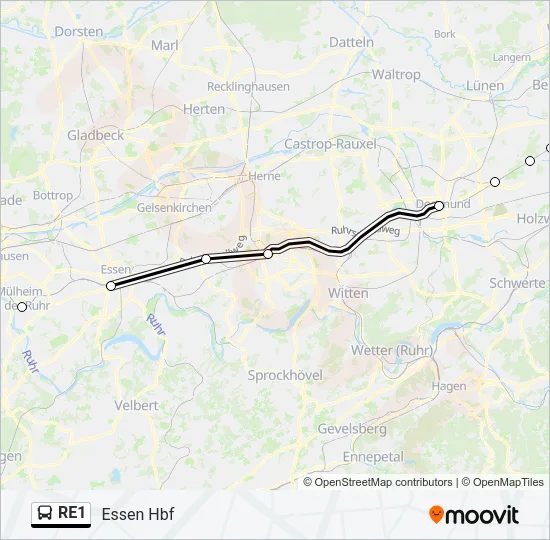 RE1 Bus Line Map