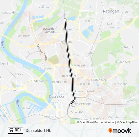 RE1 Bus Line Map