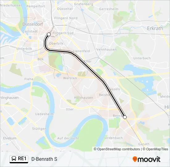 RE1 Bus Line Map