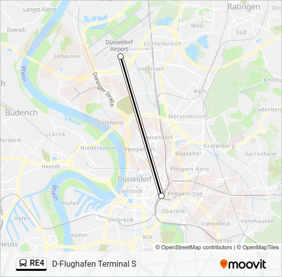 Автобус RE4: карта маршрута
