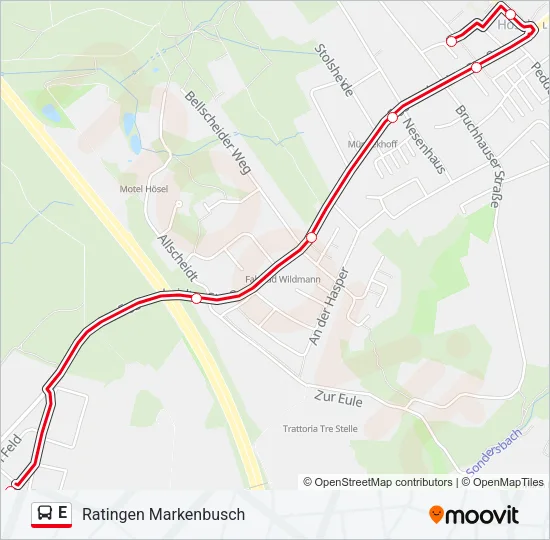 E Bus Line Map