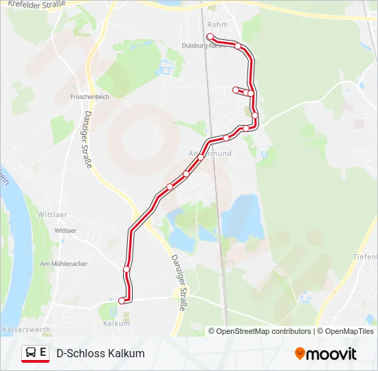 E Bus Line Map