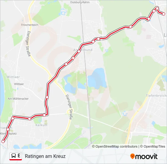 E Bus Line Map