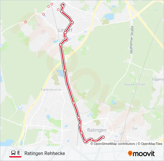 E Bus Line Map